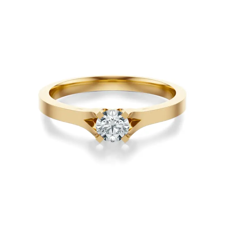 Pierścionek zaręczynowy złoty z diamentem AJPZ_106